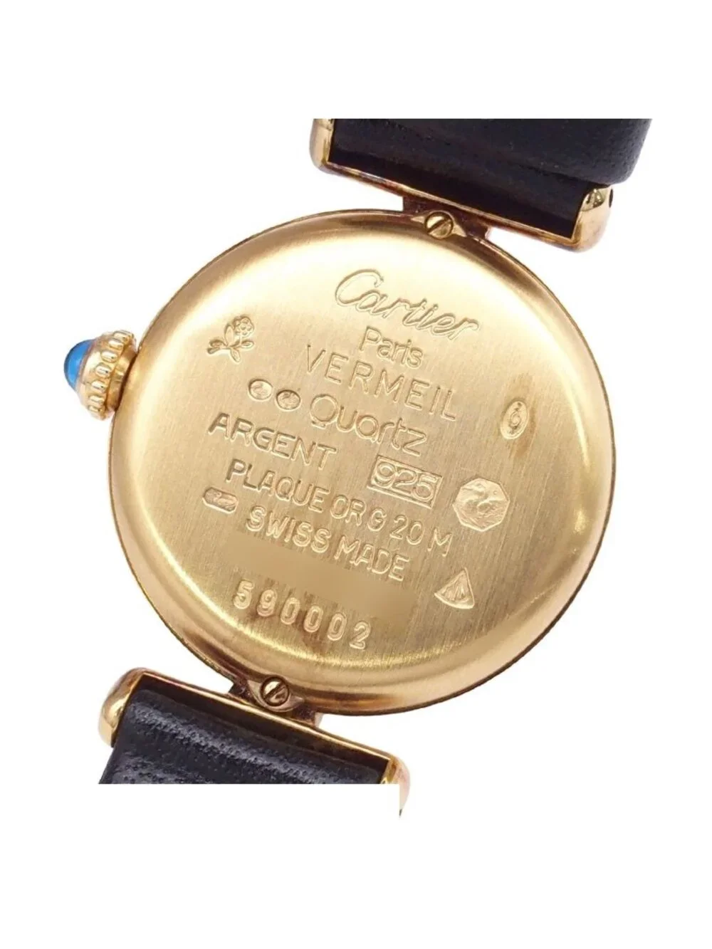 Cartier Must Colisee SM Vermeil Ivory Leather Watch
